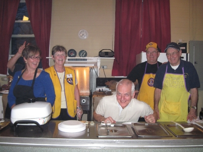 Lion Maureen, KL Duncan trying to hide but too late, Lion Allan, Lion Jim Lions Breakfast 2010